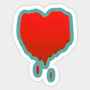 melting heart Sticker